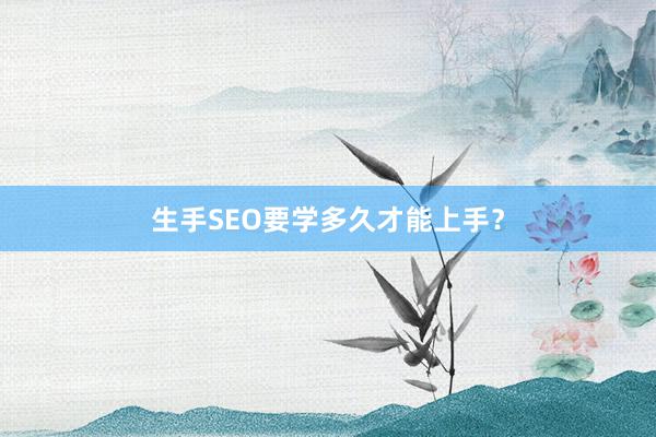 生手SEO要学多久才能上手？