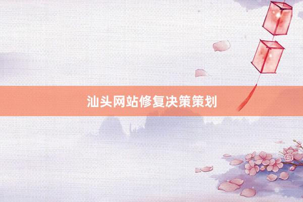 汕头网站修复决策策划